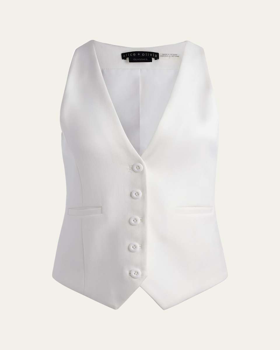 Mazie Deep V-Neck Slim Vest